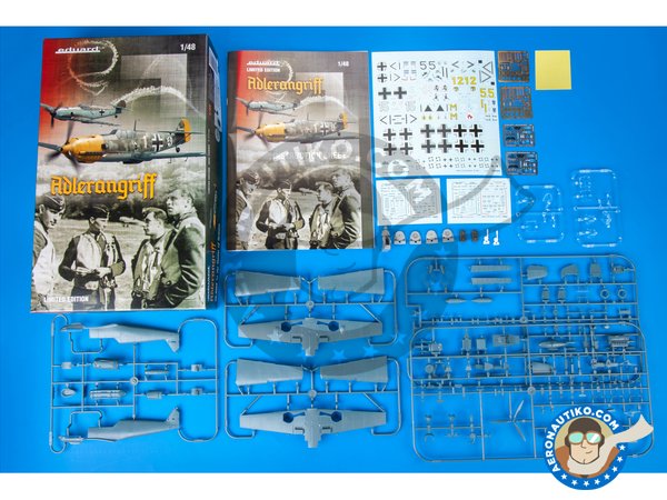 Image 1: Bf 109E in the Battle of Britain (limited edition - dual combo) | Airplane kit in 1/48 scale manufactured by Eduard (ref. 11144)
