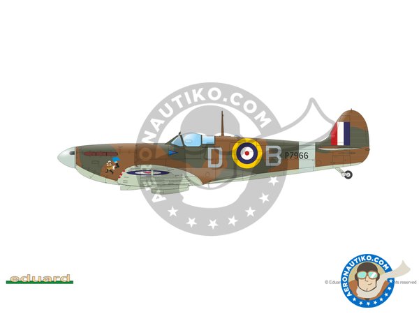 Image 8: Supermarine Spitfire Mk.II "Tally Ho" (Spitfire Story) | Airplane kit in 1/48 scale manufactured by Eduard (ref. 11146)