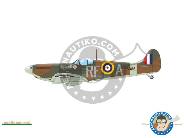 Image 9: Supermarine Spitfire Mk.II "Tally Ho" (Spitfire Story) | Airplane kit in 1/48 scale manufactured by Eduard (ref. 11146)