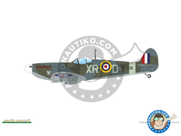Image 10: Supermarine Spitfire Mk.II "Tally Ho" (Spitfire Story) | Airplane kit in 1/48 scale manufactured by Eduard (ref. 11146)