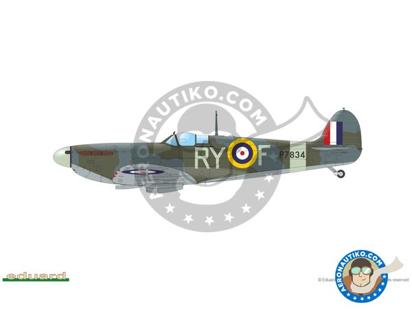 Image 12: Supermarine Spitfire Mk.II "Tally Ho" (Spitfire Story) | Airplane kit in 1/48 scale manufactured by Eduard (ref. 11146)