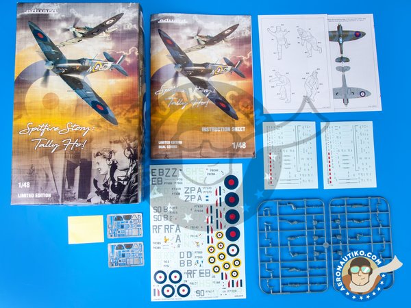 Image 13: Supermarine Spitfire Mk.II "Tally Ho" (Spitfire Story) | Airplane kit in 1/48 scale manufactured by Eduard (ref. 11146)