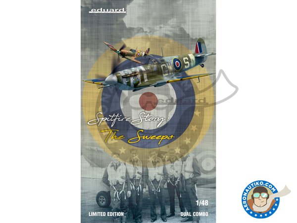 Image 1: Spitfire Mk.V "The Sweeps" (Spitfire Story) | Airplane kit in 1/48 scale manufactured by Eduard (ref. 11153)