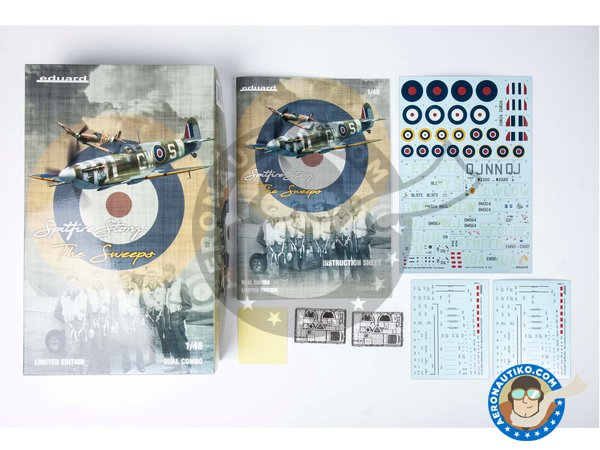 Image 2: Spitfire Mk.V "The Sweeps" (Spitfire Story) | Airplane kit in 1/48 scale manufactured by Eduard (ref. 11153)