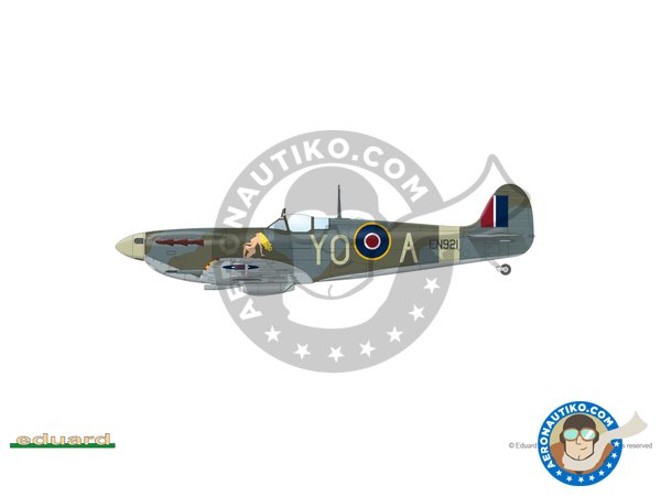 Image 12: Spitfire Mk.V "The Sweeps" (Spitfire Story) | Airplane kit in 1/48 scale manufactured by Eduard (ref. 11153)
