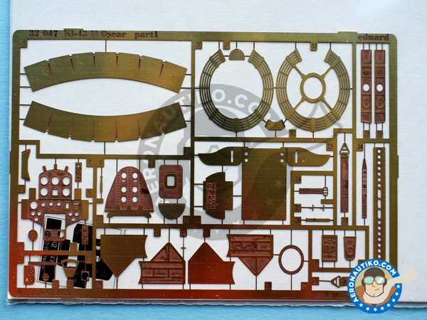Image 1: Ki-43 II Oscar | Photo-etched parts in 1/32 scale manufactured by Eduard (ref. 32047)