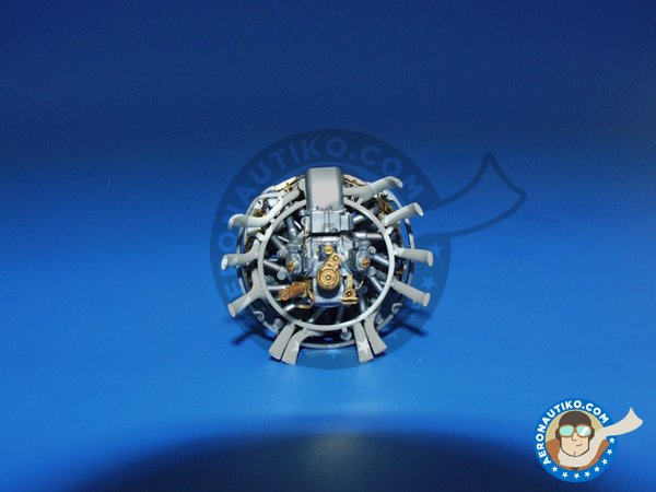 Image 1: A6M5 Zero engine | Photo-etched parts in 1/32 scale manufactured by Eduard (ref. 32066)