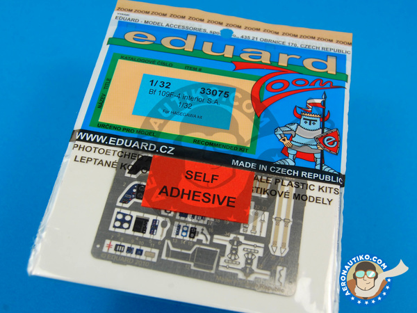 Image 1: Messerschmitt Bf 109 F-4 | Fotograbados coloreados para el Cockpit en escala 1/32 fabricado por Eduard (ref. 33075)