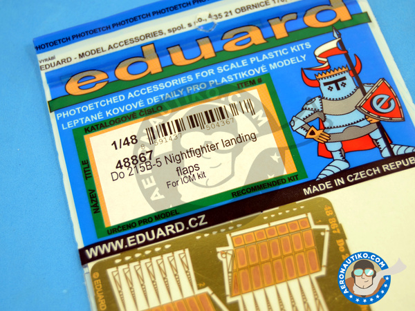 Image 2: Dornier Do 215 landing flaps B-5 Nightfighter | Photo-etched parts in 1/48 scale manufactured by Eduard (ref. 48867)