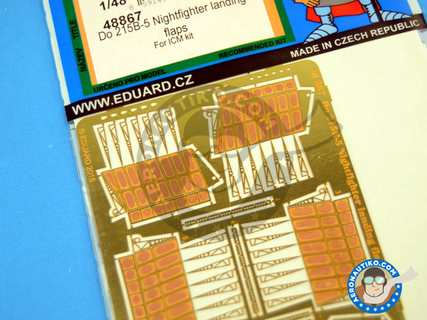 Image 3: Dornier Do 215 landing flaps B-5 Nightfighter | Photo-etched parts in 1/48 scale manufactured by Eduard (ref. 48867)