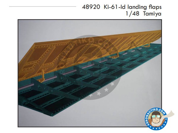 Image 1: Kawasaki Ki-61 | Flaps in 1/48 scale manufactured by Eduard (ref. 48920)