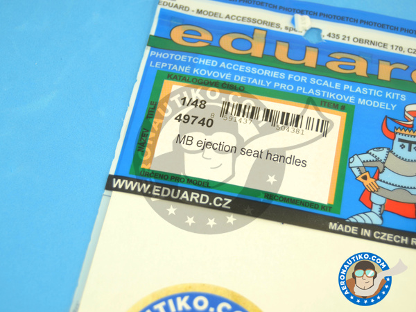 Image 2: Ejection seat handles | Ejection seat in 1/48 scale manufactured by Eduard (ref. 49740)