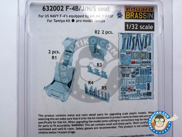 Image 3: Martin Baker Mk7, F-4 Phantom B/J/N/S ejection seat | Ejection seat in 1/32 scale manufactured by Eduard (ref. 632002)