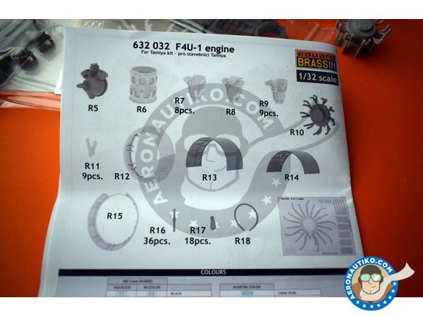 Image 6: Vought F4U-1 Corsair Pratt&Whitney Engine | Engine in 1/32 scale manufactured by Eduard (ref. 632032)