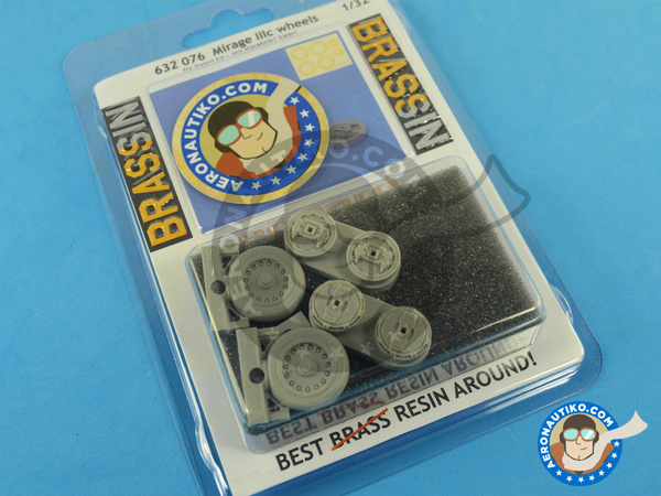 Image 2: Dassault Mirage III C | Wheels in 1/32 scale manufactured by Eduard (ref. 632076)