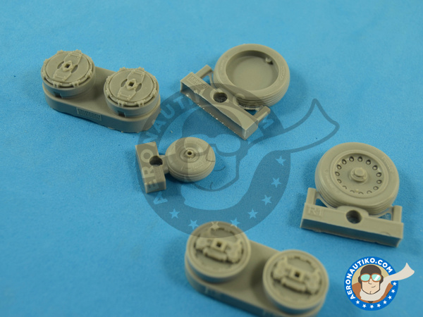 Image 4: Dassault Mirage III C | Wheels in 1/32 scale manufactured by Eduard (ref. 632076)