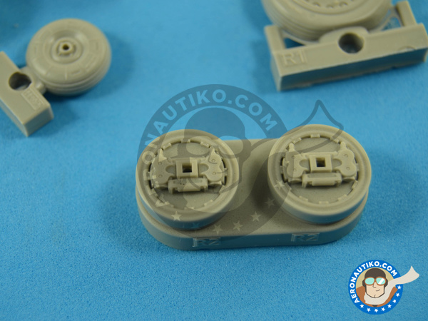 Image 5: Dassault Mirage III C | Wheels in 1/32 scale manufactured by Eduard (ref. 632076)
