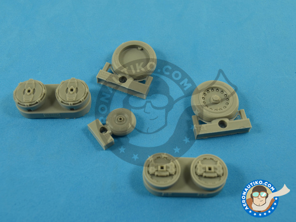 Image 10: Dassault Mirage III C | Wheels in 1/32 scale manufactured by Eduard (ref. 632076)
