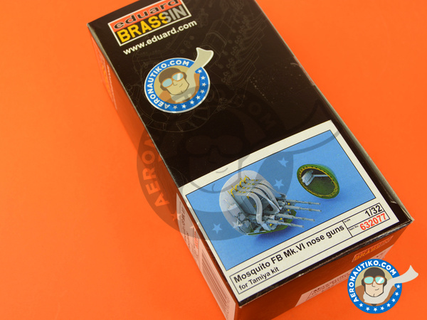 Image 8: Mosquito FB Mk.VI Nose Guns Mk. VI | Gun barrels in 1/32 scale manufactured by Eduard (ref. 632077)