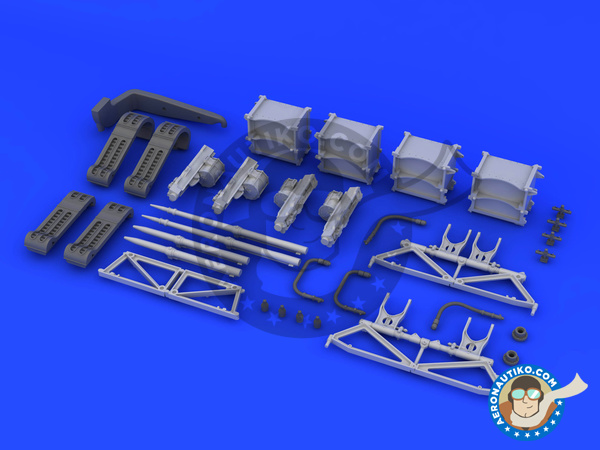Image 2: Mosquito FB Mk.VI Gun Bay Mk. VI | Gun barrels in 1/32 scale manufactured by Eduard (ref. 632078)