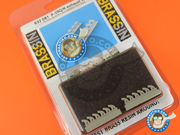 Image 4: P-39Q/N Exhaust Stacks Q / N | Exhaust in 1/32 scale manufactured by Eduard (ref. 632081)