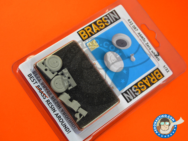 Image 4: Mitsubishi A6M Zero 5c Zeke Type 52 | Ruedas en escala 1/32 fabricado por Eduard (ref. 632087)