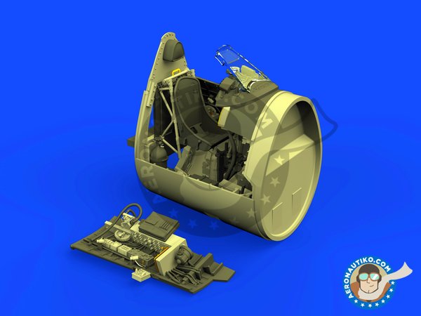 Image 2: F4U-1D Cockpit | Set Brassin de mejora y detallado en escala 1/48 fabricado por Eduard (ref. 632115)