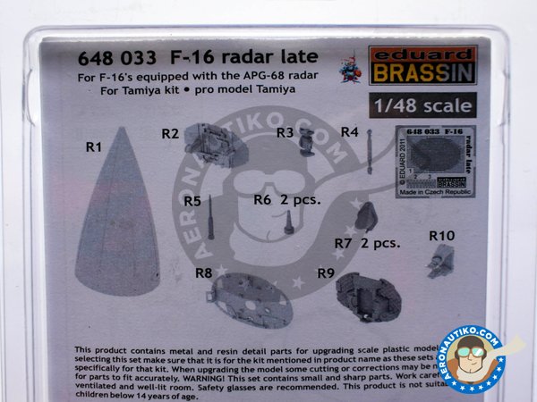 Image 4: F-16 Radar late (APG-68) | Brassin detail up set in 1/48 scale manufactured by Eduard (ref. 648033)