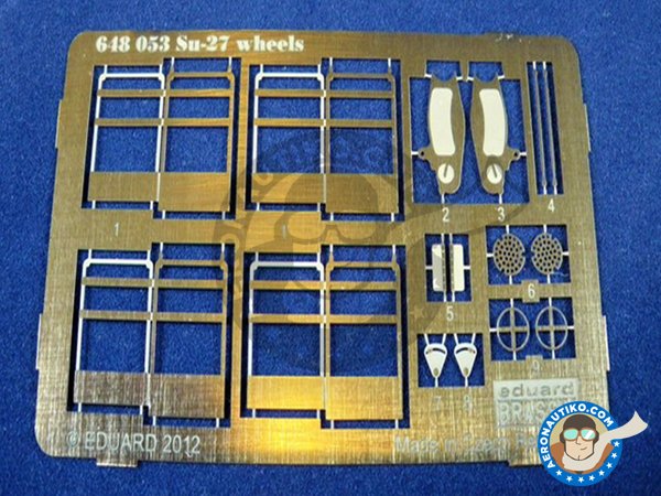 Image 6: Su-27 Wheels | Wheels in 1/48 scale manufactured by Eduard (ref. 648053)