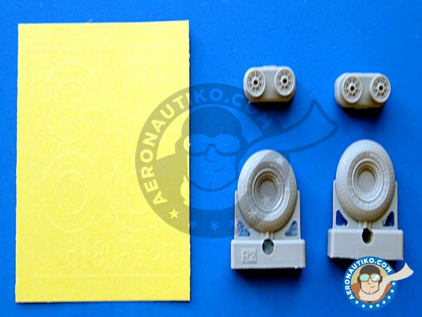 Image 1: Il-2 Wheels | Wheels in 1/48 scale manufactured by Eduard (ref. 648072)