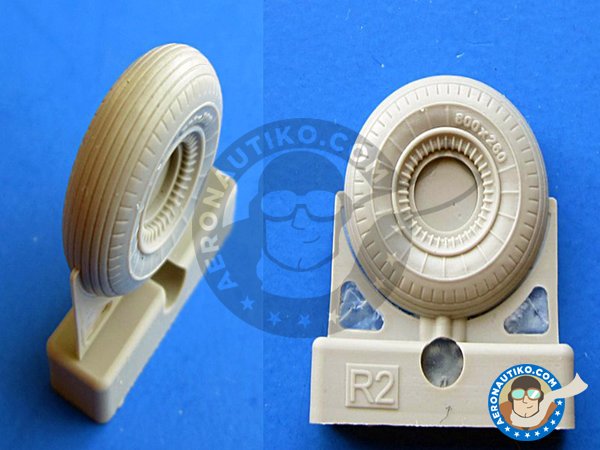 Image 2: Il-2 Wheels | Wheels in 1/48 scale manufactured by Eduard (ref. 648072)