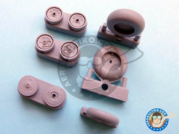 Image 2: Messerschmitt Me 262 Wheels | Wheels in 1/48 scale manufactured by Eduard (ref. 648106)