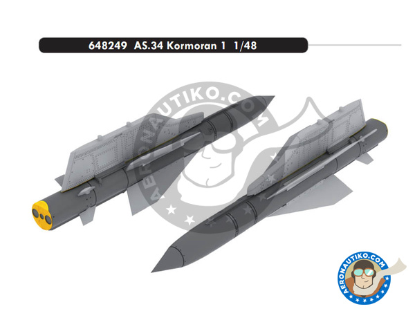Image 1: AS.34 Kormoran 1 | Missiles in 1/48 scale manufactured by Eduard (ref. 648249)