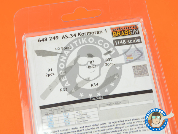 Image 10: AS.34 Kormoran 1 | Missiles in 1/48 scale manufactured by Eduard (ref. 648249)