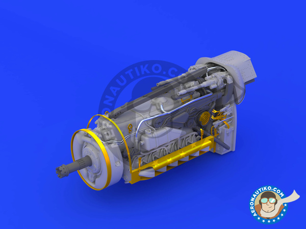 Image 3: Bf 109G-6 engine & fuselage guns G-6 | Engine in 1/48 scale manufactured by Eduard (ref. 648250)