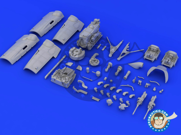 Image 5: Bf 109G-6 engine & fuselage guns G-6 | Engine in 1/48 scale manufactured by Eduard (ref. 648250)