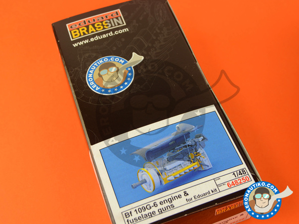 Image 12: Bf 109G-6 engine & fuselage guns G-6 | Engine in 1/48 scale manufactured by Eduard (ref. 648250)