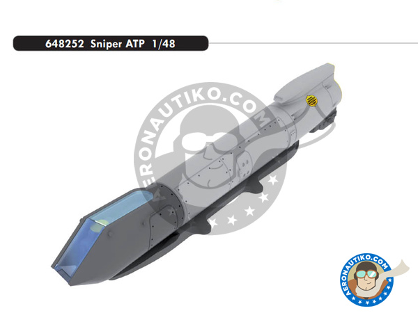 Image 1: Lockheed Martin Sniper Advanced Targeting Pod ATP | Missiles in 1/48 scale manufactured by Eduard (ref. 648252)