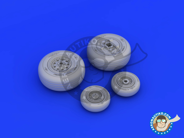 Image 2: McDonnell Douglas F-4 Phantom II J | Wheels in 1/48 scale manufactured by Eduard (ref. 648253)