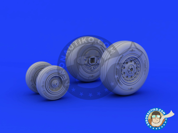 Image 3: McDonnell Douglas F-4 Phantom II J | Wheels in 1/48 scale manufactured by Eduard (ref. 648253)