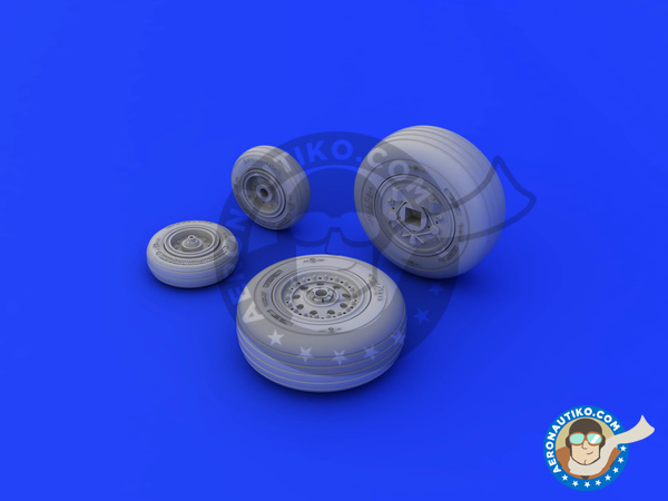 Image 4: McDonnell Douglas F-4 Phantom II J | Wheels in 1/48 scale manufactured by Eduard (ref. 648253)