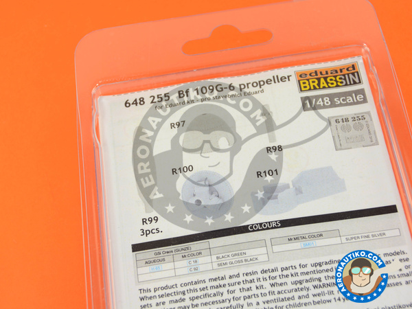 Image 6: Messerschmitt Bf 109 G-6 | Propeller in 1/48 scale manufactured by Eduard (ref. 648255)