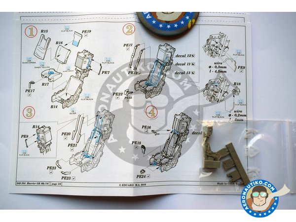 Image 9: McDonnell Douglas Harrier GR Mk. 7/9 | Brassin detail up set in 1/48 scale manufactured by Eduard (ref. 648284)