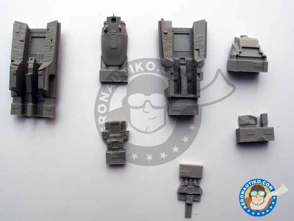 Image 1: Resin cockpit for F-14D | Cockpit set in 1/48 scale manufactured by Eduard (ref. 648457)
