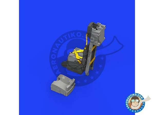 Image 2: Asiento eyectable tipo C2 para el F-104 | Asiento eyectable en escala 1/48 fabricado por Eduard (ref. 648525)