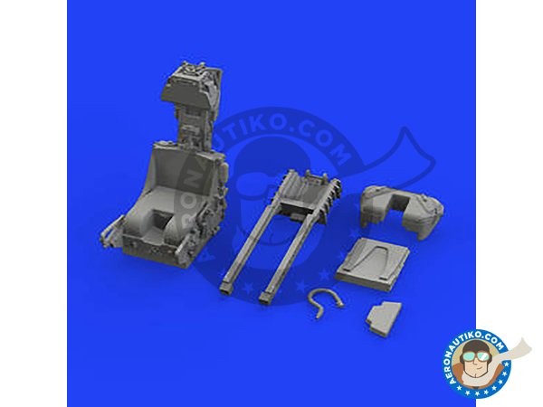 Image 2: Asiento eyectable tipo MB.7 para el F-104G | Asiento eyectable en escala 1/48 fabricado por Eduard (ref. 648526)