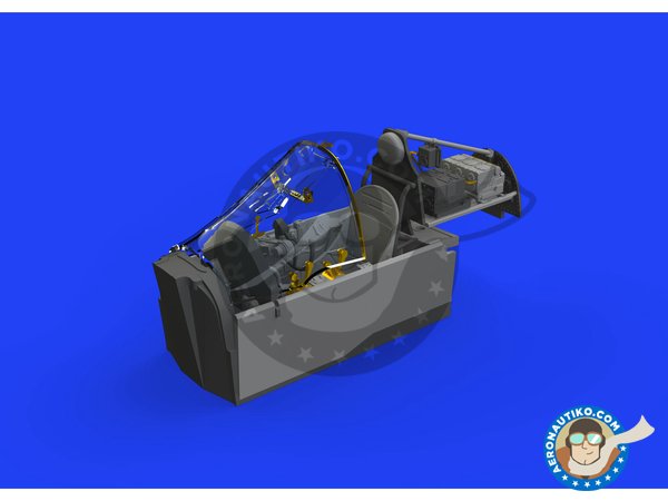 Image 1: Lockheed P-38G "Lightning" | Brassin detail up set in 1/48 scale manufactured by Eduard (ref. 648545)