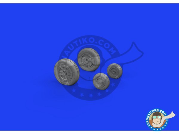 Image 1: F-4B Wheels | Wheels in 1/48 scale manufactured by Eduard (ref. 648682)