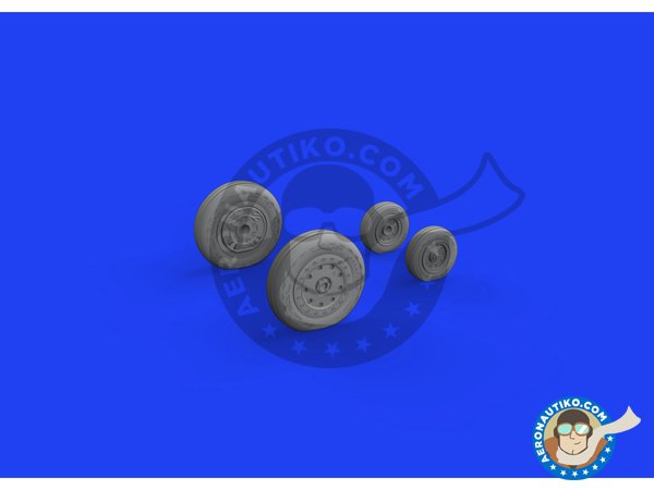 Image 2: F-4B Wheels | Wheels in 1/48 scale manufactured by Eduard (ref. 648682)