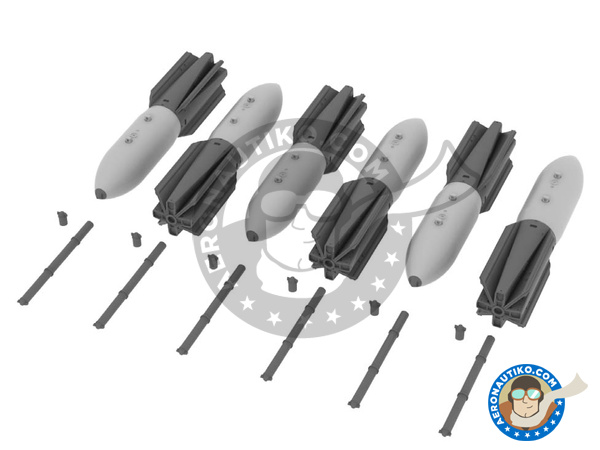 Image 1: M117 | Bombs in 1/72 scale manufactured by Eduard (ref. 672059)